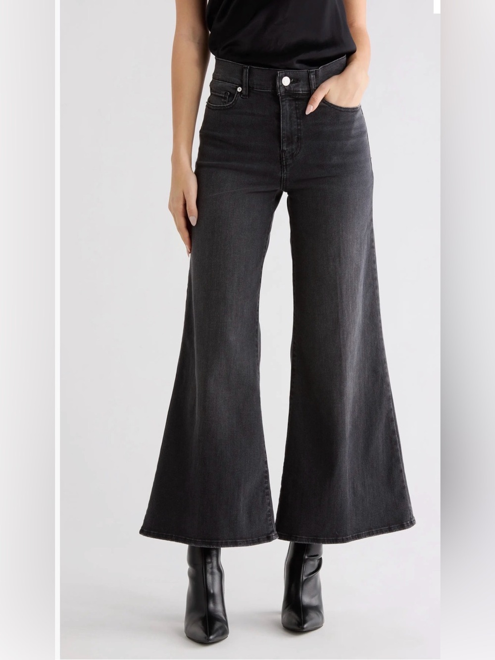 Frame palazzo crop Jean frayed